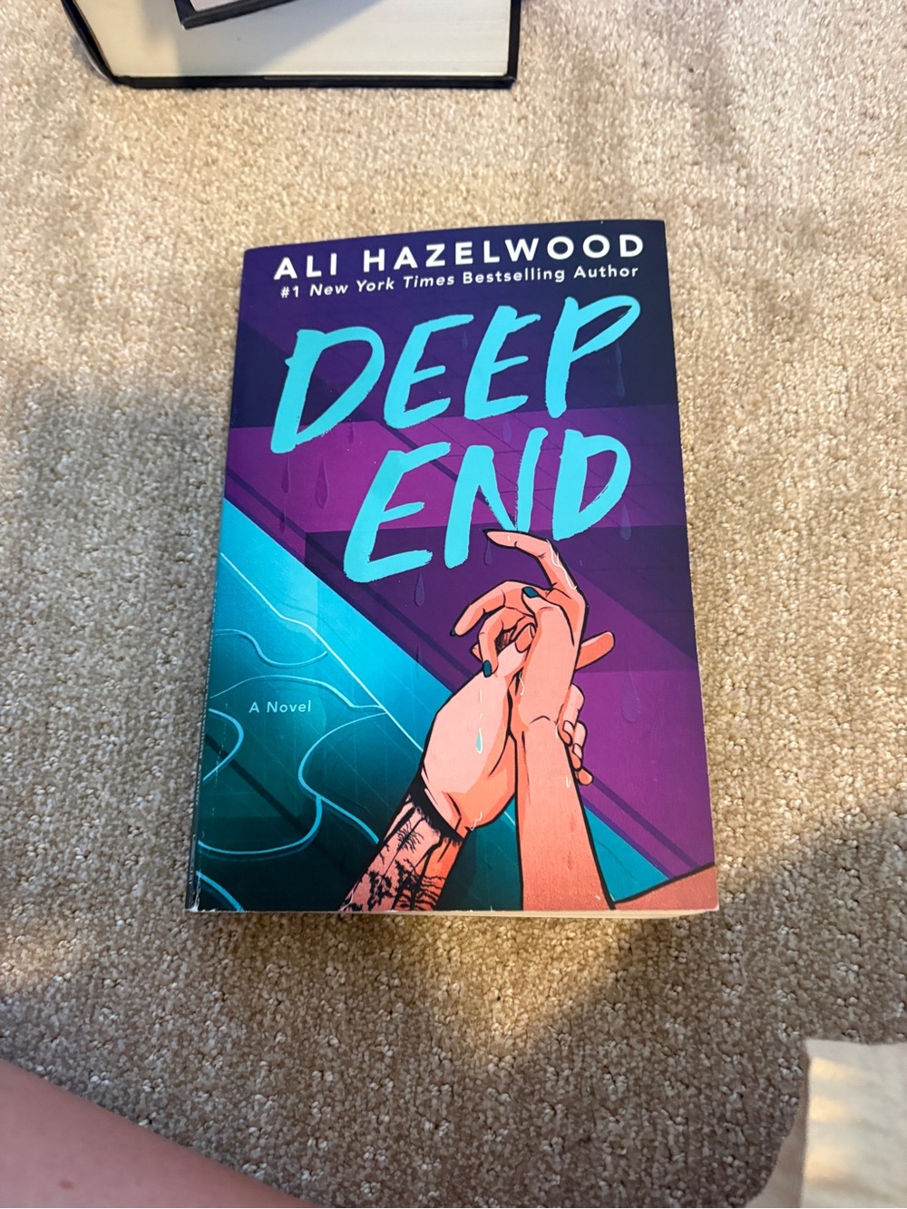 Deep End by Ali Hazelwood — Purple & Teal Paperback Novel
